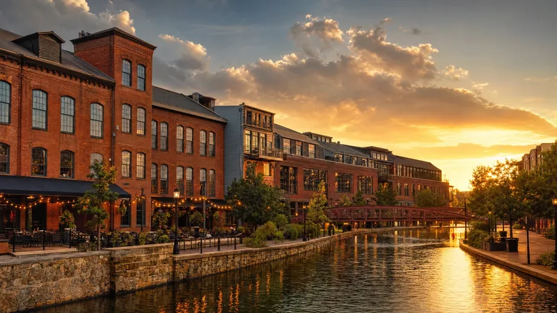 Restored brick mill buildings with storefronts at street level, Bethlehem Business Privilege License